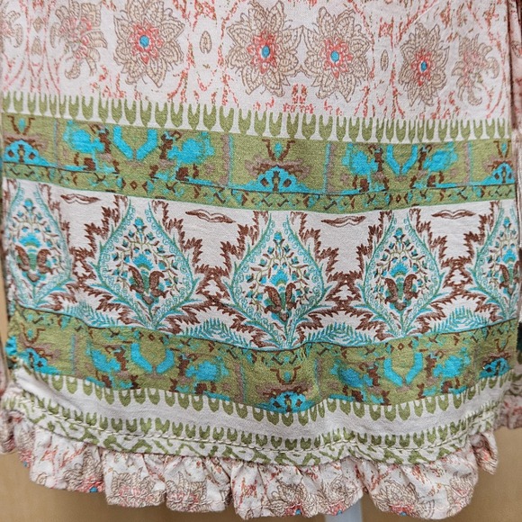 Cotton Candy LA Off The Shoulder Long‎ Sleeve Floral Shorts Romper Size Medium - Picture 7 of 11